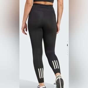 adidas Black Leggings with White Stripes Own the run 7/8 leggings